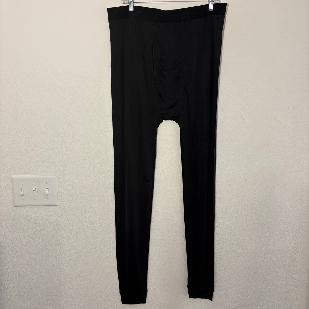 Terramar Thermasilk 1.0 Mens XL Black 100% Silk Base Layer Thermal Pants S483